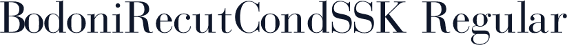 BodoniRecutCondSSK Regular