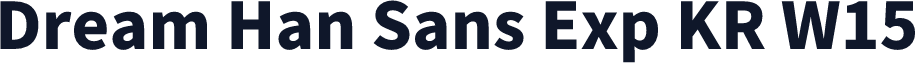 Dream Han Sans Exp KR W15