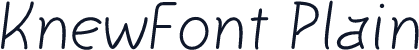 KnewFont Plain