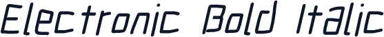 Electronic Bold Italic