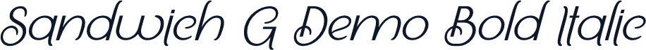 Sandwich G Demo Bold Italic