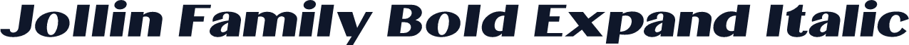 Jollin Family Bold Expand Italic