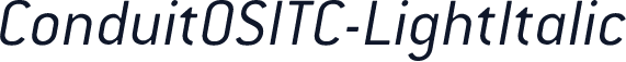 ConduitOSITC-LightItalic