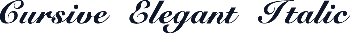 Cursive Elegant Italic