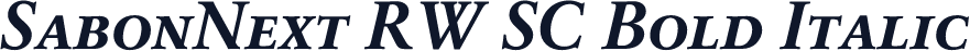 SabonNext RW SC Bold Italic