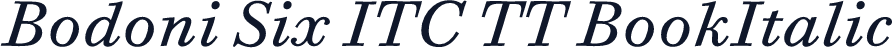 Bodoni Six ITC TT BookItalic