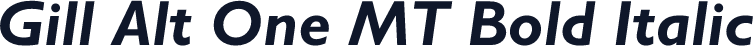 Gill Alt One MT Bold Italic