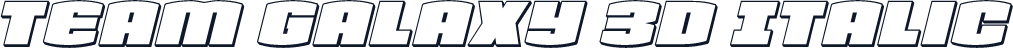 Team Galaxy 3D Italic