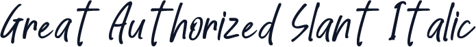 Great Authorized Slant Italic