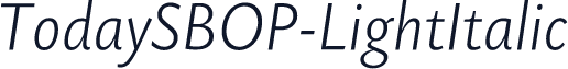TodaySBOP-LightItalic