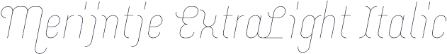 Merijntje ExtraLight Italic
