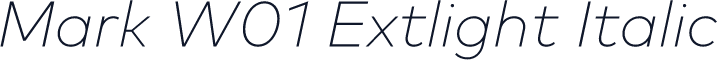 Mark W01 Extlight Italic