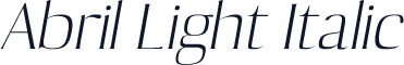 Abril Light Italic