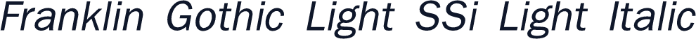 Franklin Gothic Light SSi Light Italic