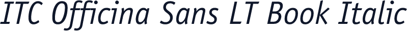 ITC Officina Sans LT Book Italic