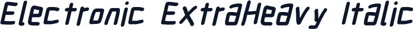 Electronic ExtraHeavy Italic
