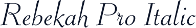 Rebekah Pro Italic