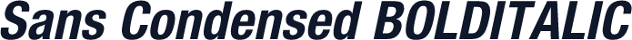 Sans Condensed BOLDITALIC