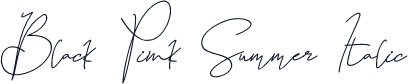 Black Pink Summer Italic