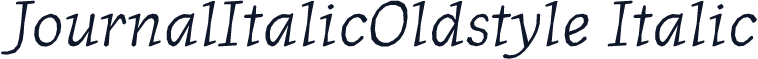 JournalItalicOldstyle Italic