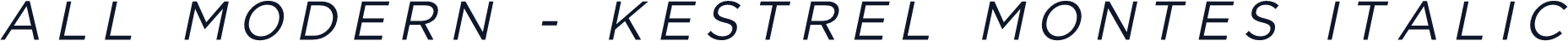 All Modern - Kestrel Montes Italic