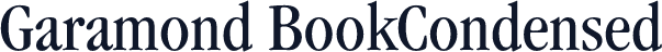 Garamond BookCondensed