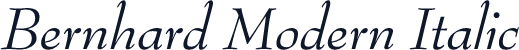 Bernhard Modern Italic