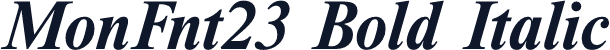 MonFnt23 Bold Italic