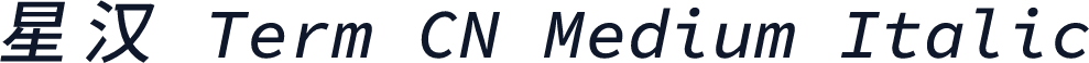星汉 Term CN Medium Italic