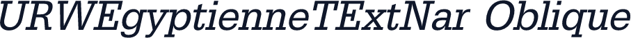 URWEgyptienneTExtNar Oblique