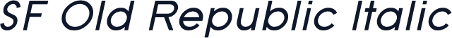 SF Old Republic Italic