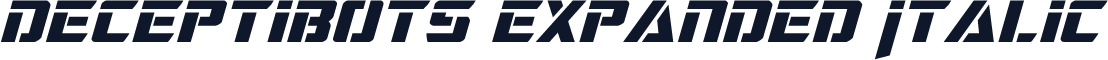 Deceptibots Expanded Italic