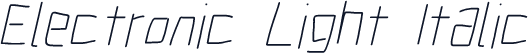 Electronic Light Italic