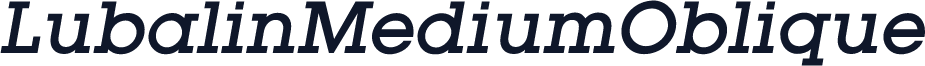 LubalinMediumOblique