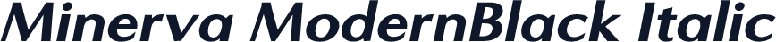 Minerva ModernBlack Italic