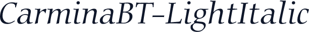 CarminaBT-LightItalic