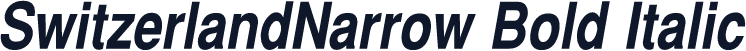 SwitzerlandNarrow Bold Italic