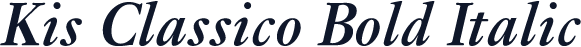 Kis Classico Bold Italic