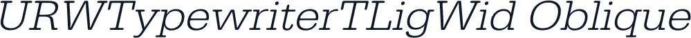 URWTypewriterTLigWid Oblique