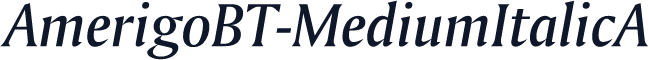 AmerigoBT-MediumItalicA