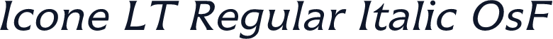 Icone LT Regular Italic OsF