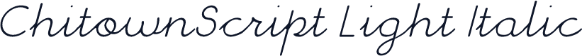 ChitownScript Light Italic