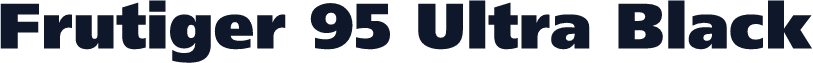 Frutiger 95 Ultra Black