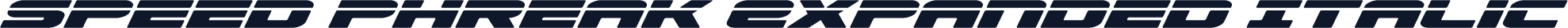 Speed Phreak Expanded Italic