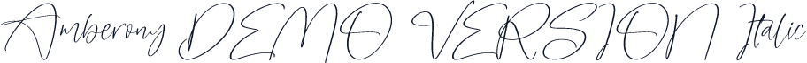 Amberony DEMO VERSION Italic