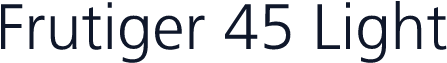 Frutiger 45 Light