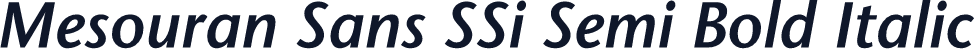 Mesouran Sans SSi Semi Bold Italic