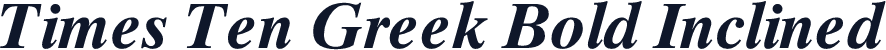 Times Ten Greek Bold Inclined