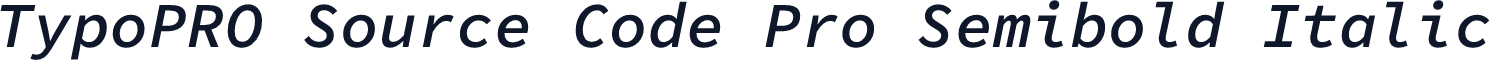 TypoPRO Source Code Pro Semibold Italic