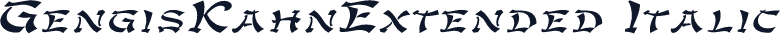 GengisKahnExtended Italic